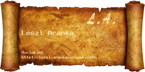 Leszl Aranka névjegykártya